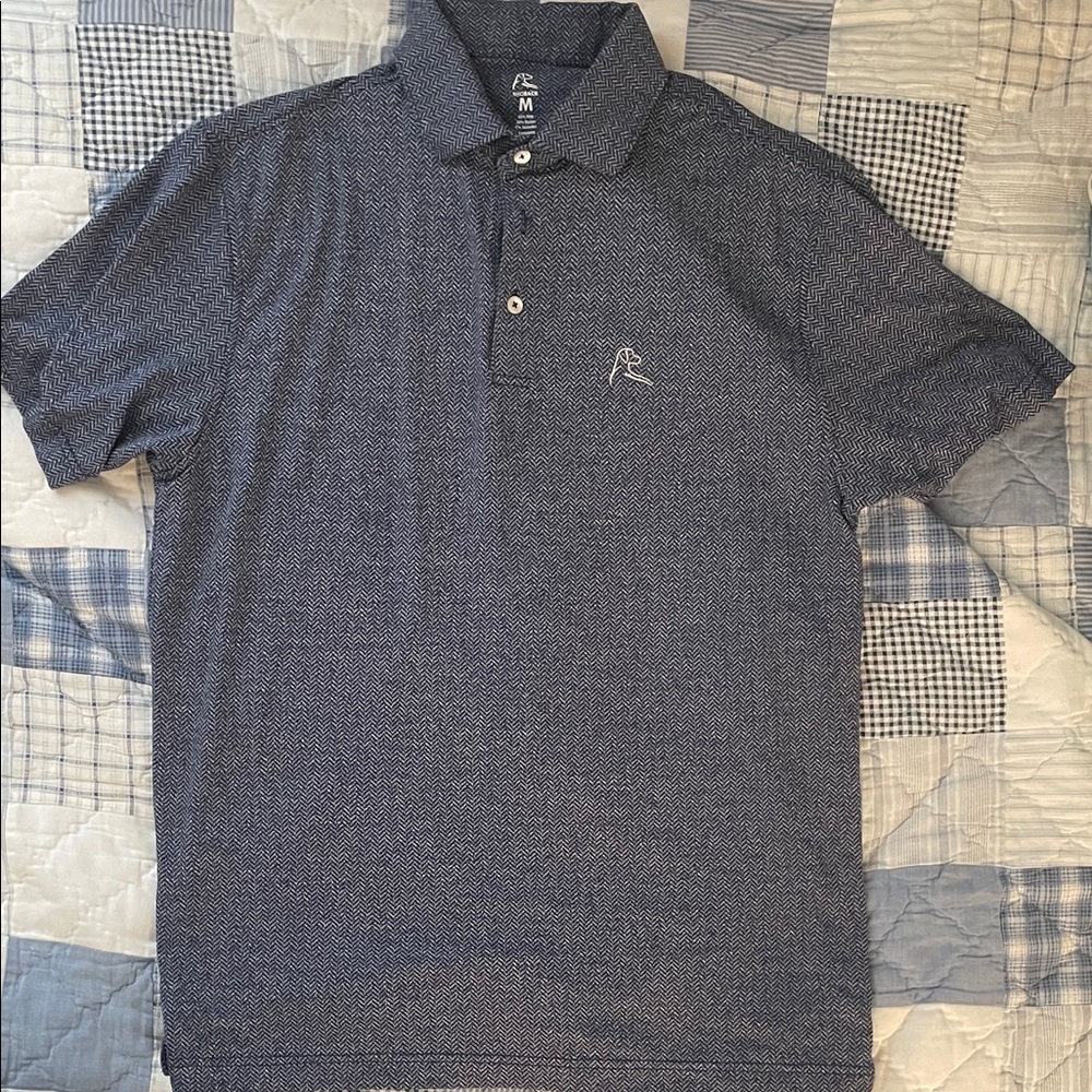Rhoback Navy Herringbone polo